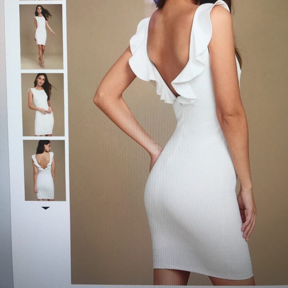 Lulu’s White Bodycon Dress- XS